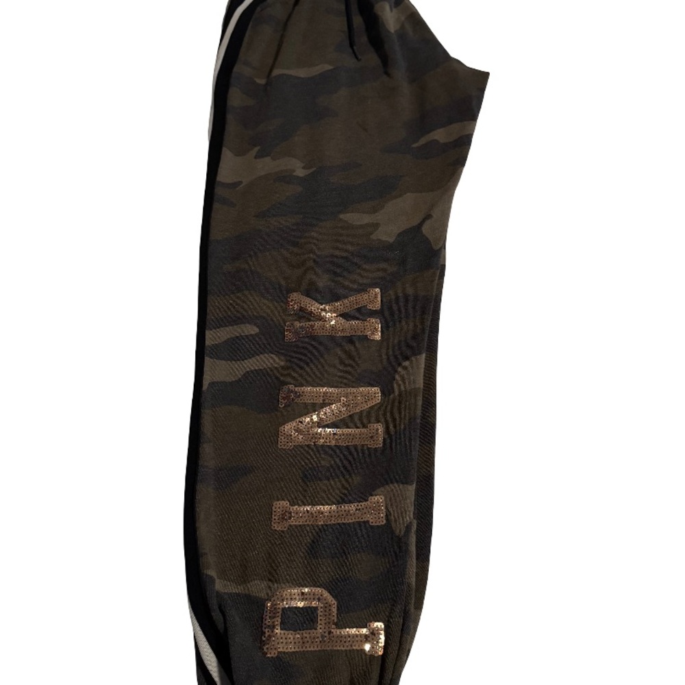 Victoria's Secret Camo Leggings with Sequin Logo